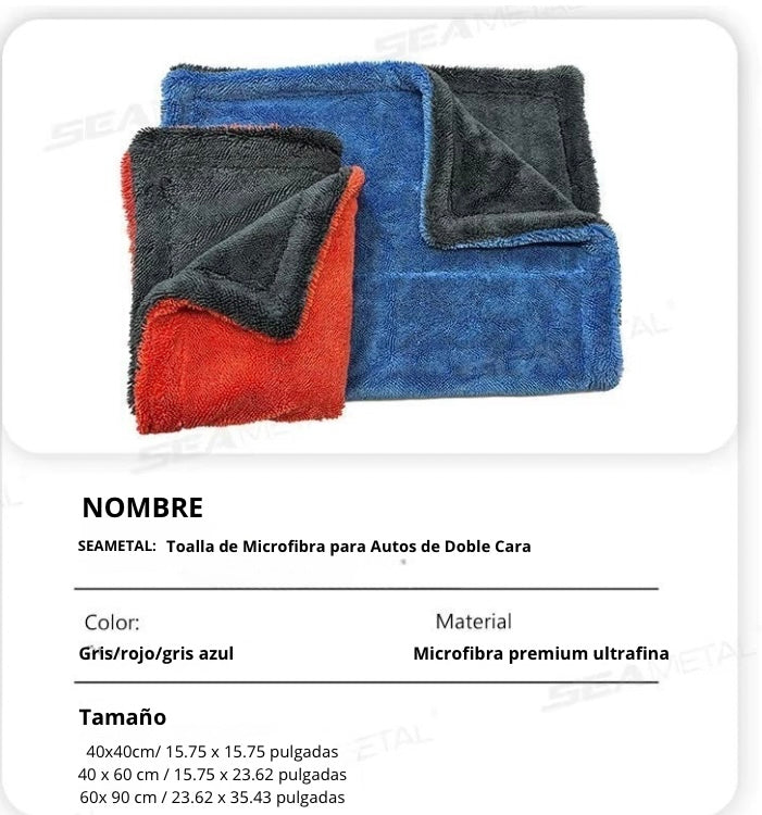 Toalla de Microfibra Premium 1200GSM para Autos